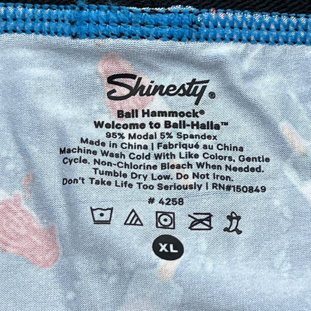 NEW Shinesty Boxer Briefs Men XL Blue Popsicle Ball-Halla Hammock Underwear